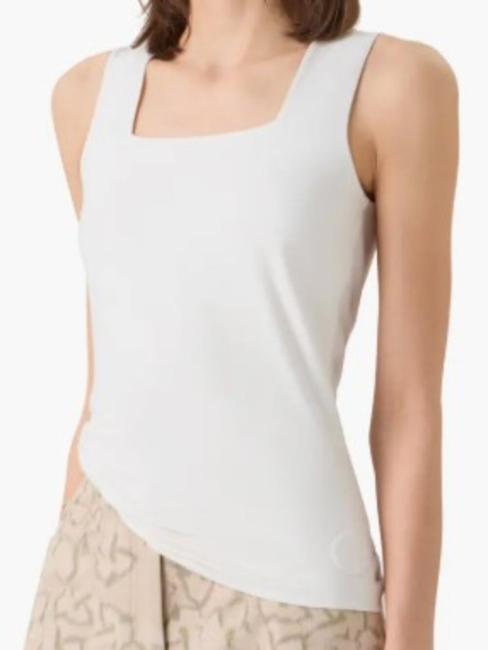 Akris Punto - Signature Dot Square Neck Stretch Modal Tank